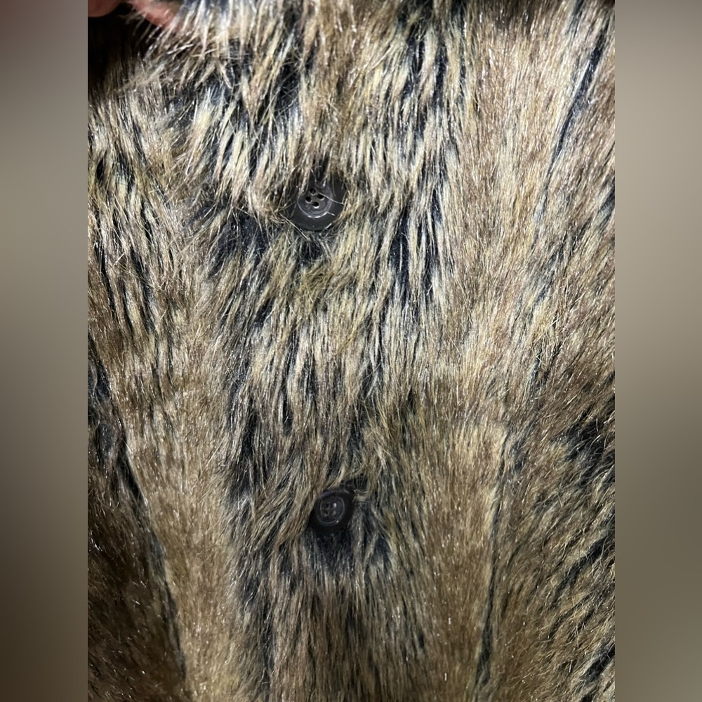 VTG DB SPORT Reversible  Suede Fur 2 Buttons Warm Coat Jacket L - Picture 7 of 8